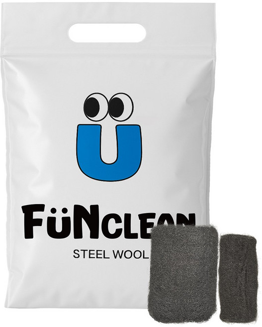 펀클린 스틸울 0000 철솜 수세미 혼합형, 1개, 12개입