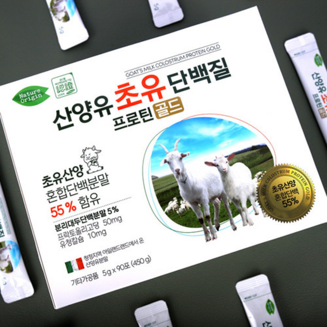 네이처오리진 산양유 초유단백질 프로틴 골드 90p, 360개, 5g