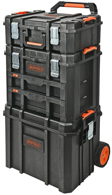 세신버팔로 SB-SET2 하드 박스 스택형 공구함 세트, 1세트