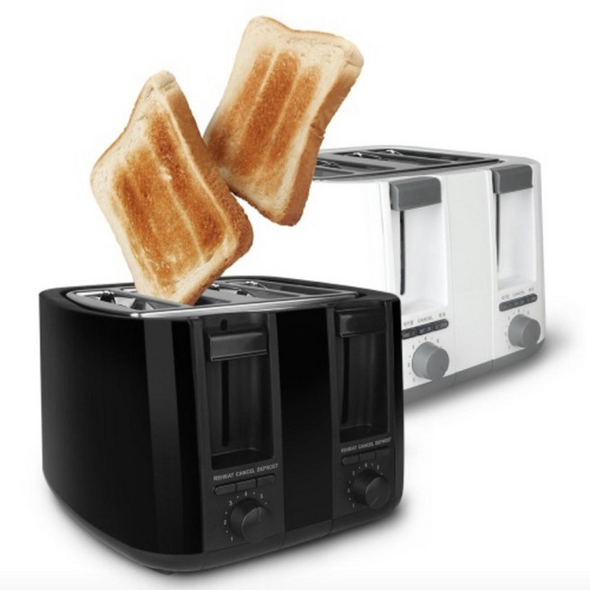 토스터기 NV200-TST4 4구 빵굽는기계 7단의 조절 로굽기(블랙)