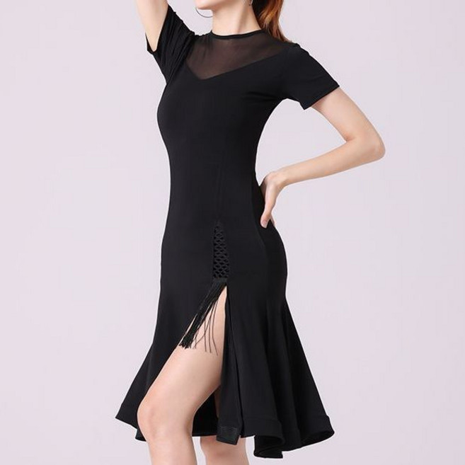 라인댄스옷 셔츠 팀복 섹시한 의상 발레복 교육 연영과, 수술없는 블랙