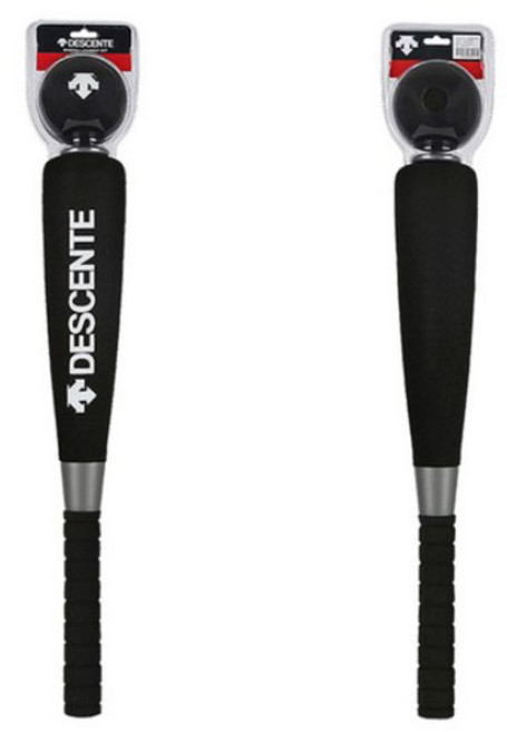 데상트 야구 폼 배트 + 공 세트 S9126WEQ11, 1세트, 블랙