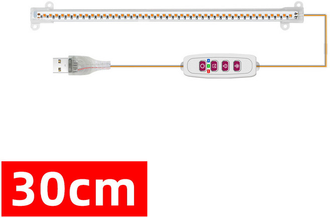 1/2/3/4 헤드 LED 성장 라이트 스트립 튜브 실내 식물 USB 전체 스펙트럼 식물 램프 디 밍이 가능한 타이머, 01 Sunlight
