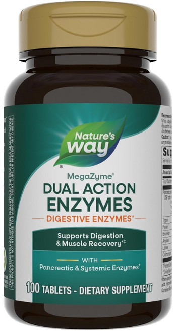 네이쳐스 웨이 Nature's Way 메가 자임 듀얼 액션 엔자임 효소, 100정, 1개