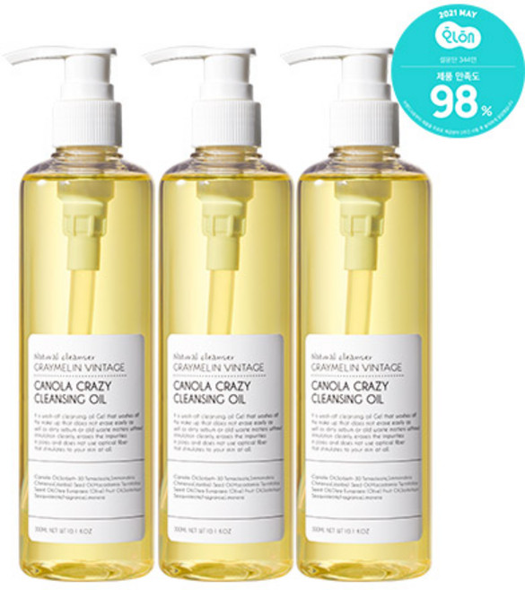 그레이멜린 카놀라 크레이지 클렌징오일, 300ml, 3개
