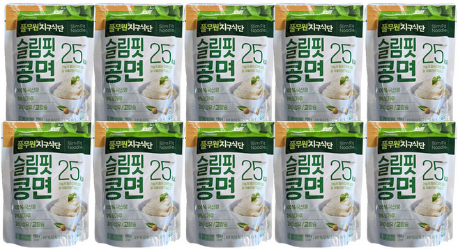 풀무원 지구식단 슬림핏 콩면 100%국산콩, 150g, 10개