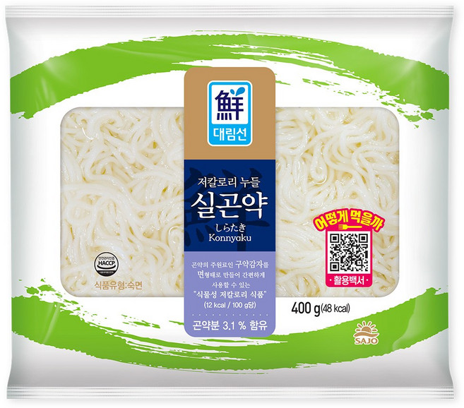 [대림냉장] 저칼로리 누들실곤약 400g x2개, 2개