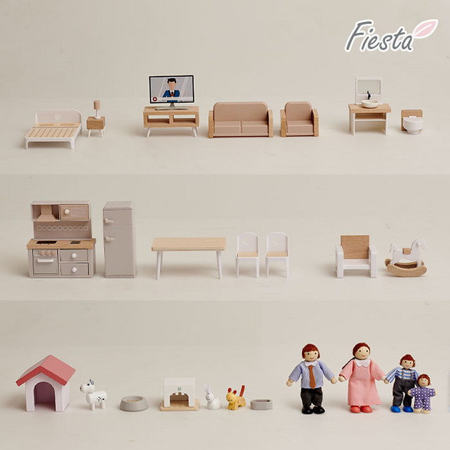 피에스타 인형의집 패밀리 인형 가구 세트, 1개, 단품