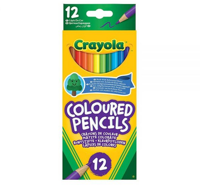 CRAYOLA 색연필 - 다양한 색상 (12개 팩) | 모든 어린이 예술 및 공예 세트를 위한 필수 아이템 | 만 3세 이상 어린이에게 이상적