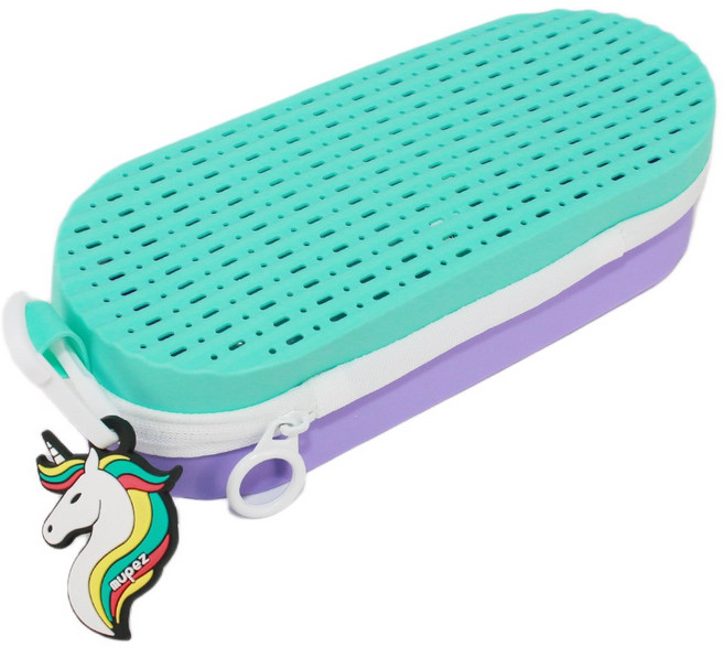 뮤페즈 실리콘 수경케이스 수영용품 수영파우치, 민트보라, 1개