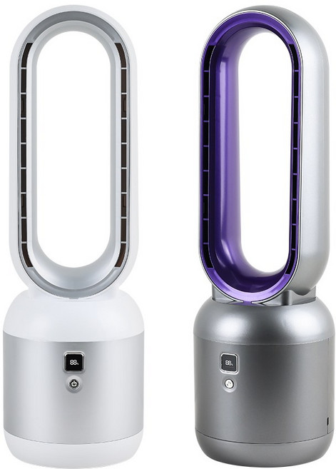 [독일브랜드] BLDC 무선 날개 없는 선풍기 저소음 아기 안전 타워팬 6단풍량조절 디스플레이 C타입 충전 인테리어 거실 사무실 가전, 1개, BLDC 무선 날개 없는 선풍기 (퍼플)