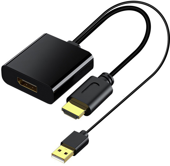 HDMI轉DP 轉接器 4K高畫質 公轉母 即插即用, 1個, HDMI轉DP將HDTV設備轉DP螢幕B, HDMI轉DP將HDTV設備轉DP螢幕B