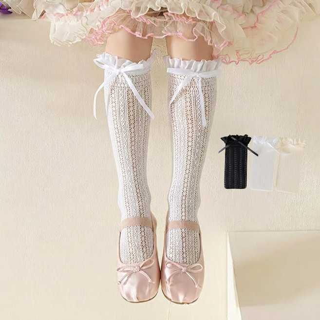 삐삐네옷가게 아동용 키즈 러블리 레이스 발레리본 양말 3종 세트