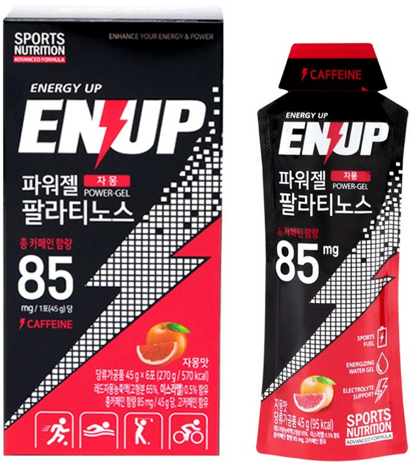 엔업 파워젤 자몽맛 6포입 1박스, 1개, 270g