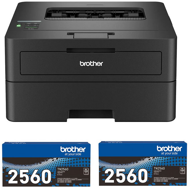 Brother 無線黑白雷射自動雙面印表機, HL-L2460DW+TN2560 2支