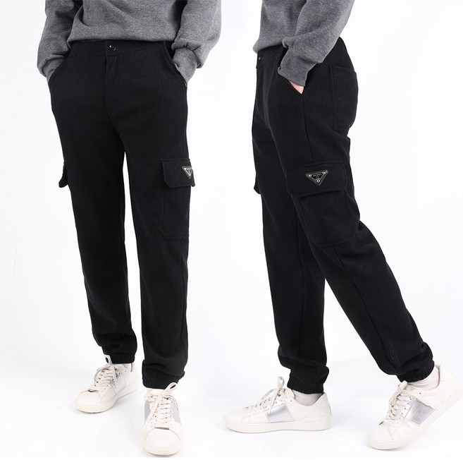 [1+1]겨울_SPM골덴카고스판바지 남자 코듀로이 조거 골덴바지 기모 스판바지 데일리룩 착용감좋은 빅사이즈 허리밴딩