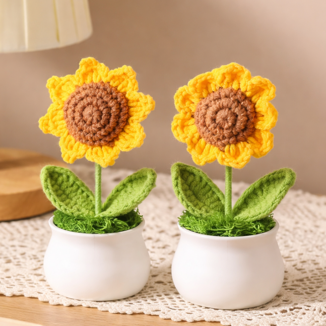 수제 장식 소품 이쁜 집 인테리어 거실 장식품 화분 2개 세트, 타입1