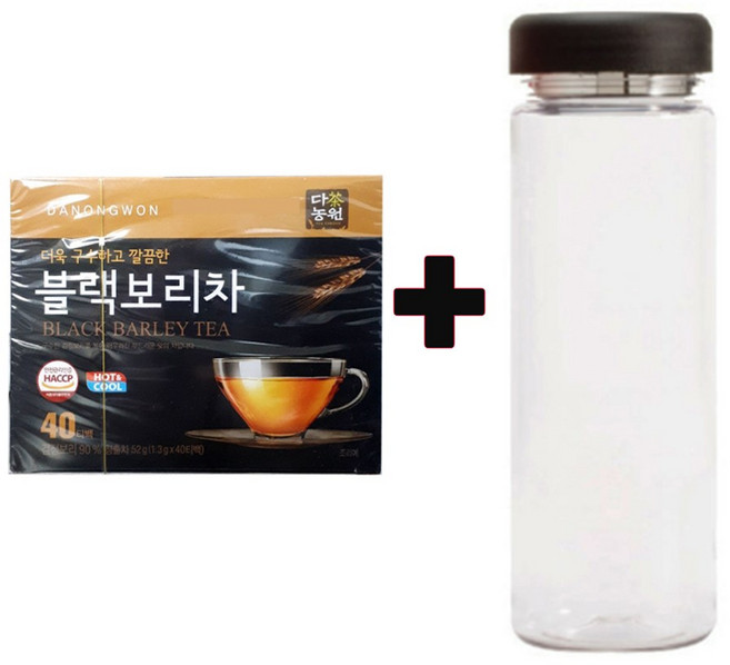 다농원 블랙보리차 40T+워터보틀, 1.3g, 40개입, 1개