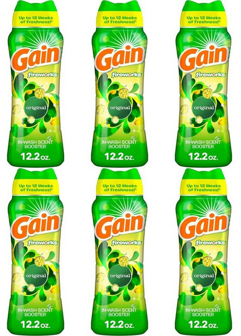 Gain 게인 파이어웍스 인워시 센트 부스터 비즈 오리지널 345g, 6개