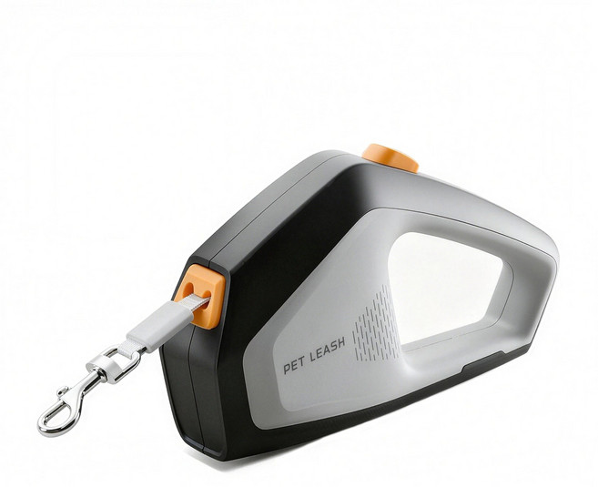 마르솝 꼬임방지 강아지 자동 리드줄, 1개, 블랙