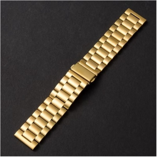 【三珠不鏽鋼】適用 華米 Amazfit BIP 6 bip 5 Unity A2324 錶帶 22mm, 金色, 1個