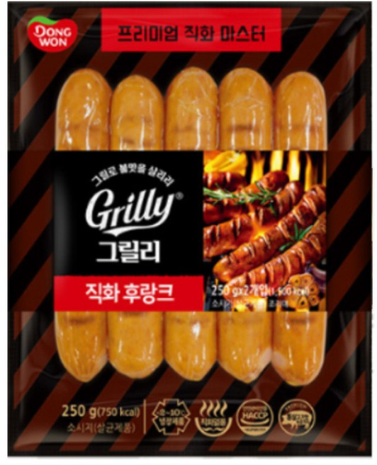동원 오븐&통그릴 직화후랑크소시지, 9개, 500g