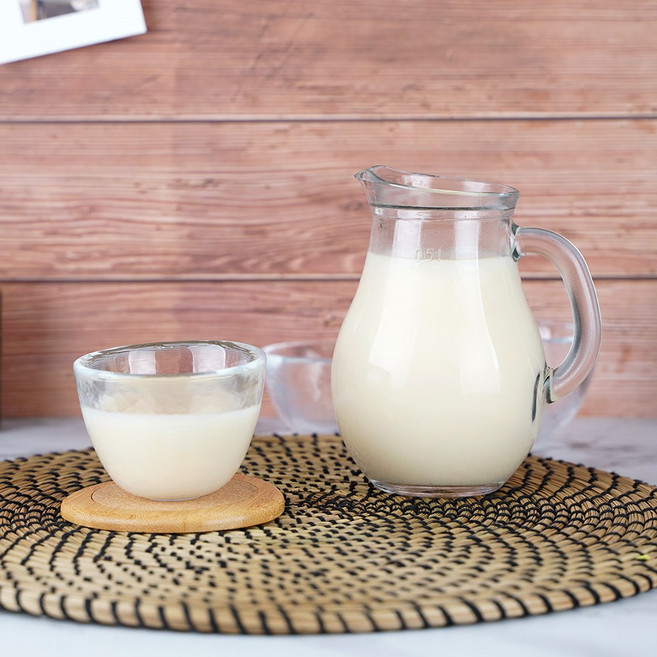 항아리술병 2P세트 유리막걸리잔 과일소주잔 우유병 쥬스통, 1개, 항아리술병 2P세트 (소)