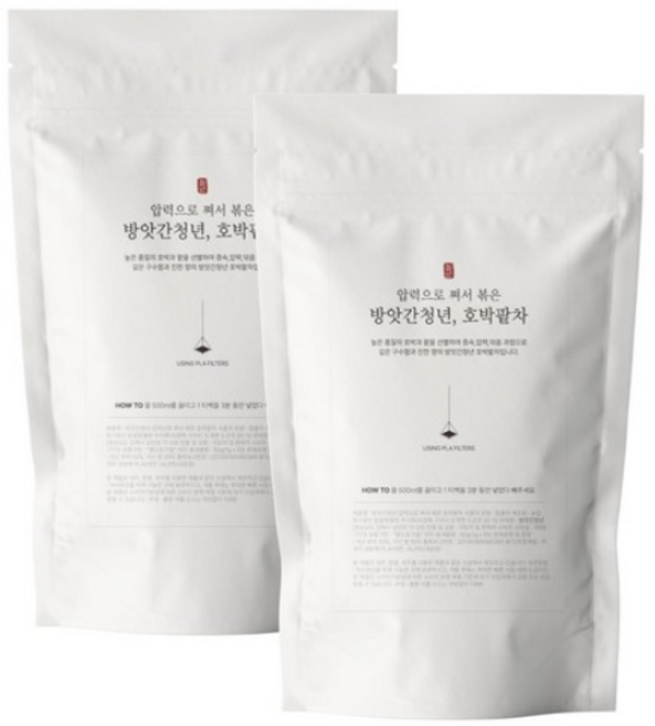 방앗간청년 압력으로 쪄서 볶은 호박팥차 삼각티백, 1g, 50개입, 2개