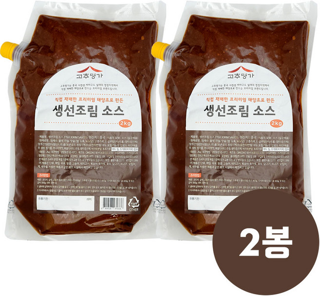 고추명가 생선조림소스 2kg (냉장), 2개