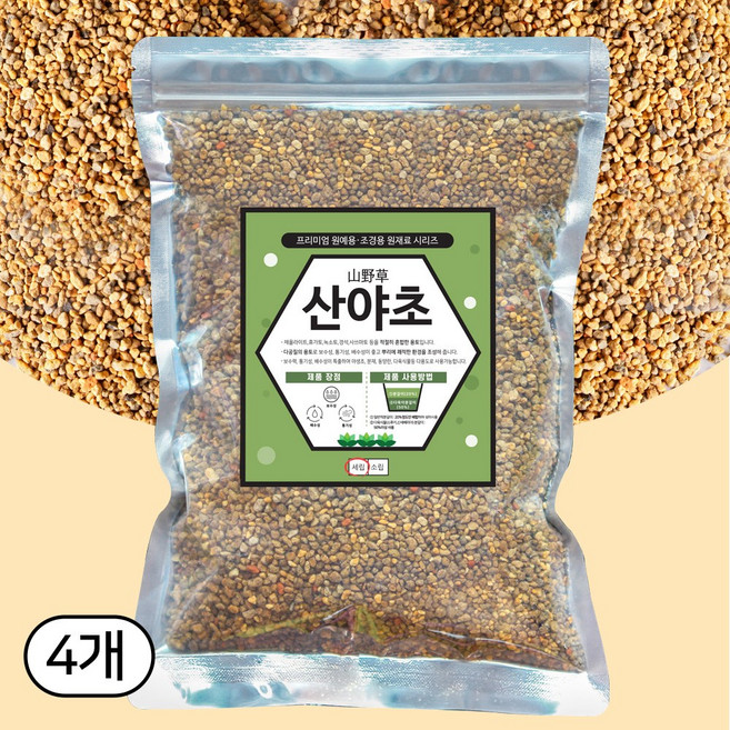 세경팜 산야초 세립 소포장, 2L, 4개