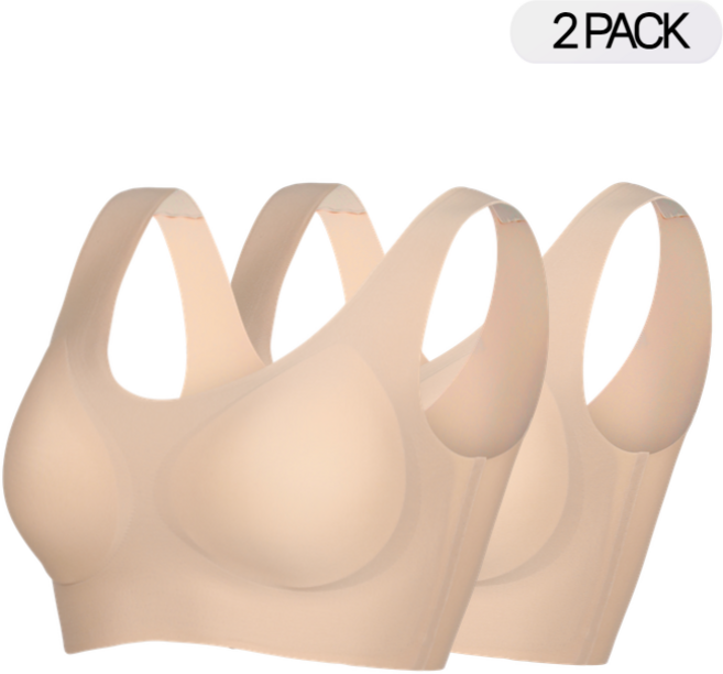 패드 일체형 노와이어 심리스 베이직 브라 2매입