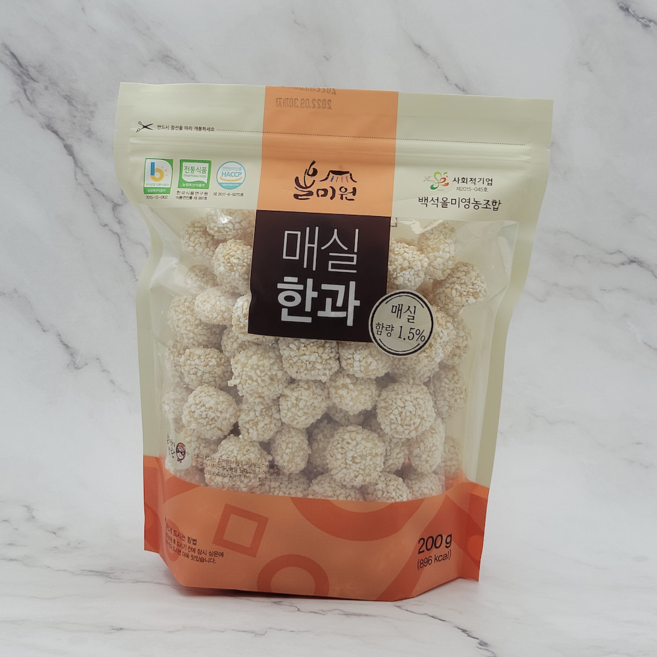 백석올미 매실 한과 유과, 산자, 1개, 200g