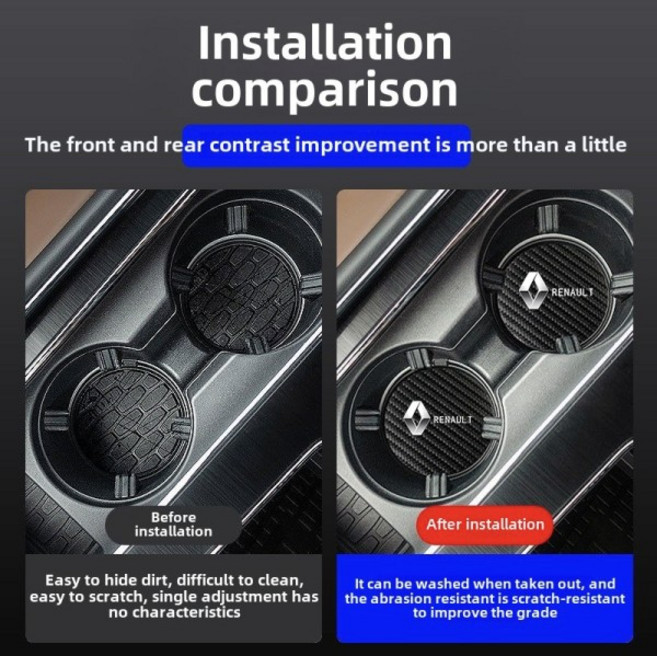 Renault Megane 2 3 4 Twingo Clio Talisman Captur Trafic Kwid Scenic 용 자동차 컵 홀더 업그레이드 된, 03 4pcs - Renault