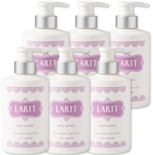 라르트 고보습 아토피 건선 건성용 바디로션 스위트플로랄향, 6개, 500ml