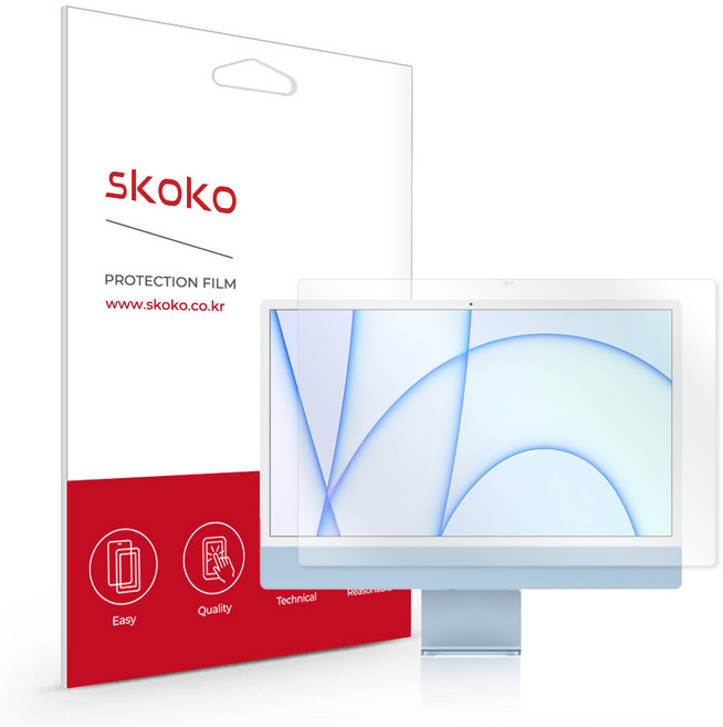 아이맥 24인치 A2439 올레포빅 액정보호필름, 1세트