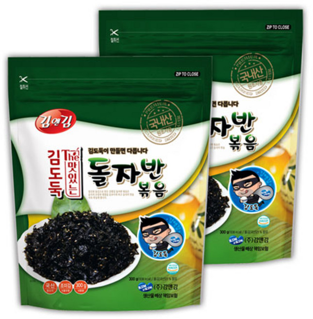 김앤김 김도둑 The 맛있는 돌자반, 300g, 2개