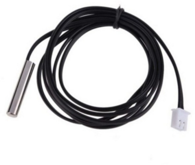 NTC 10K B3950 온도 센서 써미스터 - 10미터 2개 1세트 (2개 단위) - 방수 금속 프로브 - 정밀 온도 감지용, 1개, 블랙