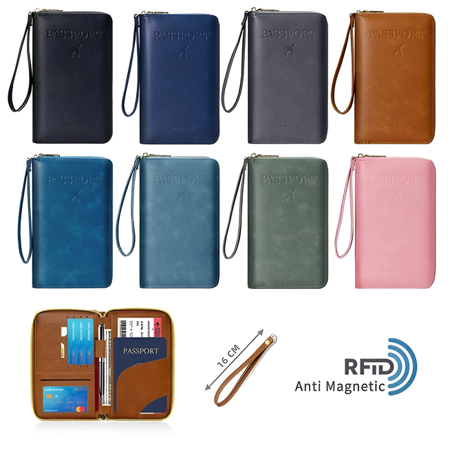 인사이트셀 RFID차단 여권지갑 파우치 가죽