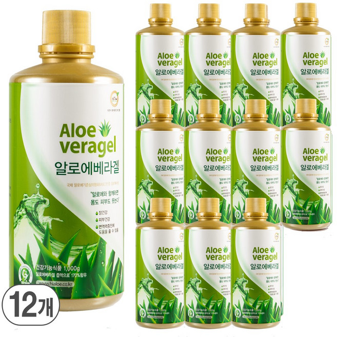 하이알로에 베라겔 오리지널, 1kg, 12개