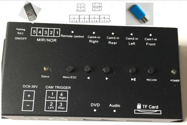 어라운드뷰 360 주변 보기 4 방법 자동차 비디오 카메라 스위치 및 설치 360도 3D