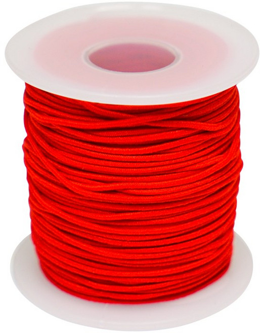 디어플레이스 탄성 고무줄 팔찌 염주 만들기, 1개, 03 레드 45m_1.2mm