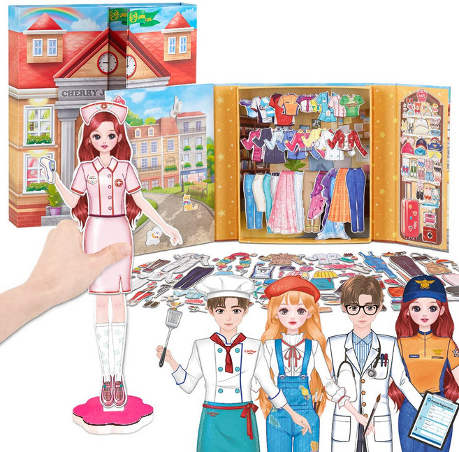 체리 원앤원 드림스쿨 자석코디, 혼합색상, 1세트