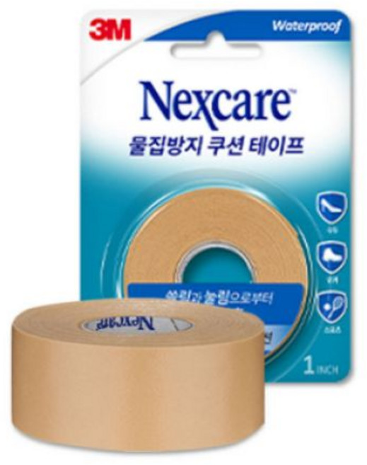 3M 넥스케어 물집방지쿠션 테이프 보호 패드 발뒤꿈치 4.57m 밴드 발뒤꿈치보호, 3.물집방지패드 10매