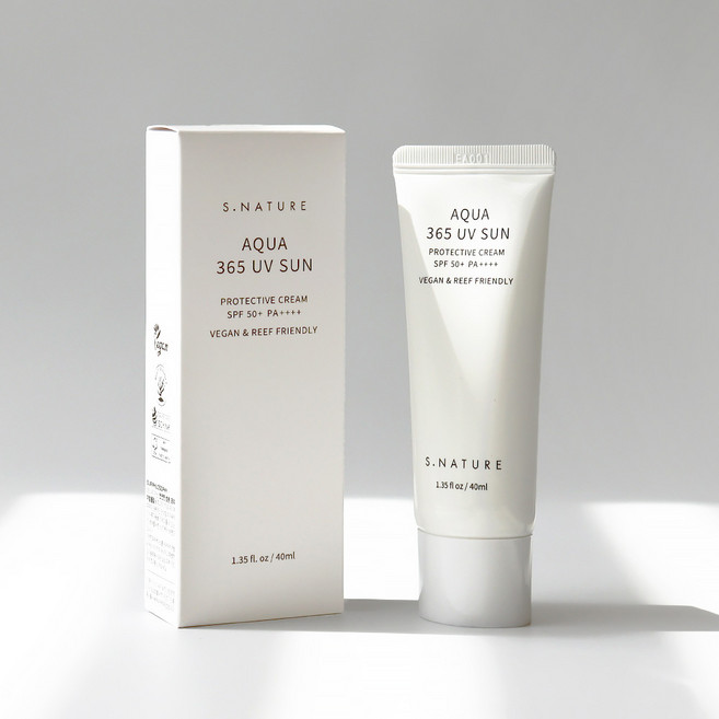 에스네이처 아쿠아 365 유브이 선크림 SPF50+ PA++++, 40ml, 1개