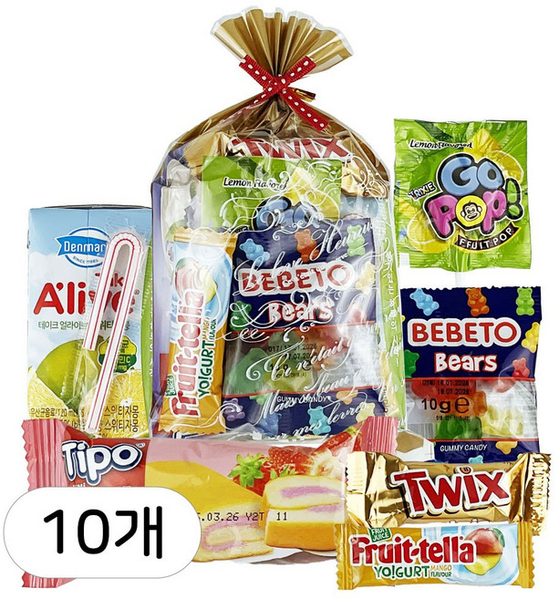 소소야 어린이집 간식 구디백 답례품 꾸러미, 10개, 08_실속(중2)