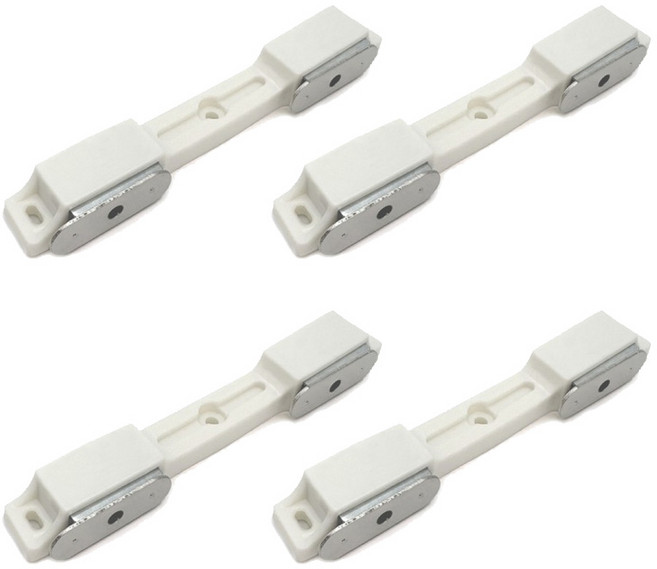 아이베란다 쌍자석 빠찌링 도어 캐치 가구부속 철물, 4개, 백색