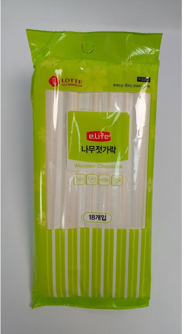 일회용 나무젓가락 18개입 개별포장, 1개, 1개