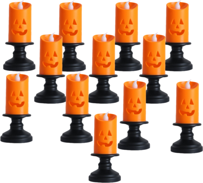 party04 할로원LED 호박촛대 할로원 캠핑장식, 12개
