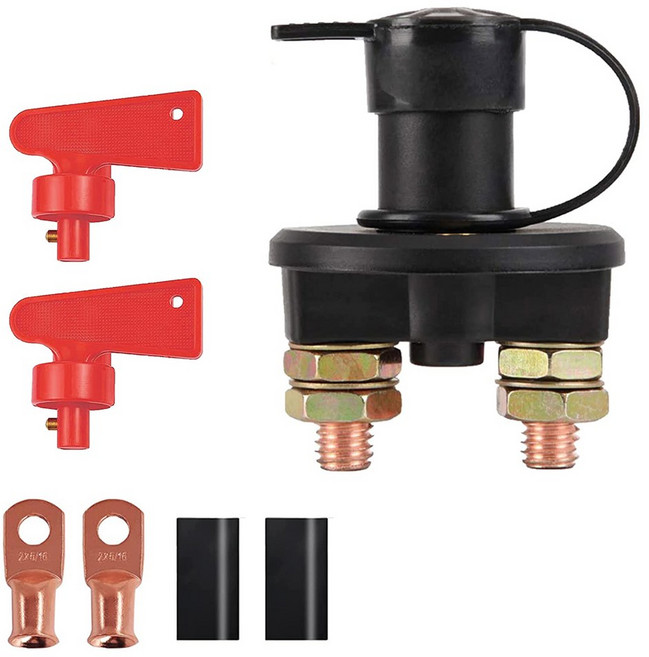 12V/24V 자동차 배터리 전원 스위치 메인 키 컷오프 킬 로터리 회로 분리 차단기 절연 절연체, Bla Power Switch 3, 1개, 1개입