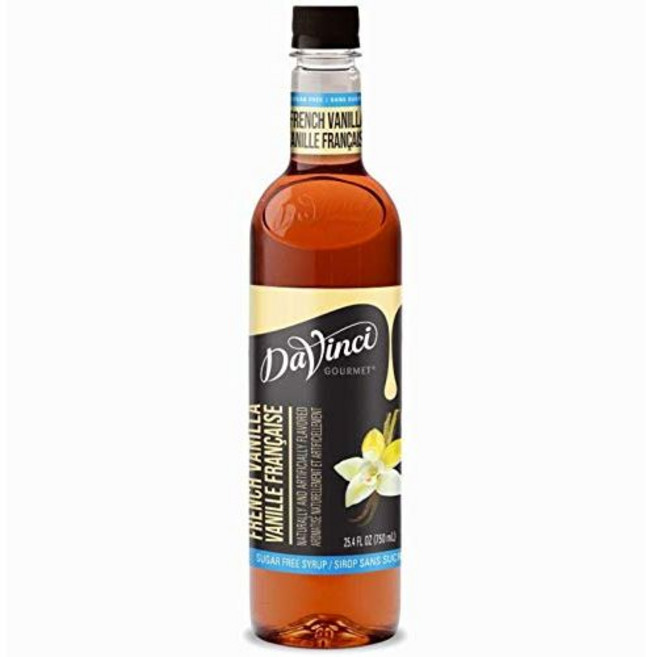 다빈치 고메 프렌치 바닐라 무설탕 시럽 750ml DaVinci Gourmet French Vanilla Sugar Free Syrup 25.4 FL OZ., 바닐라, 프랑스 바닐라, 25.4 Fl Oz (1팩), 1개